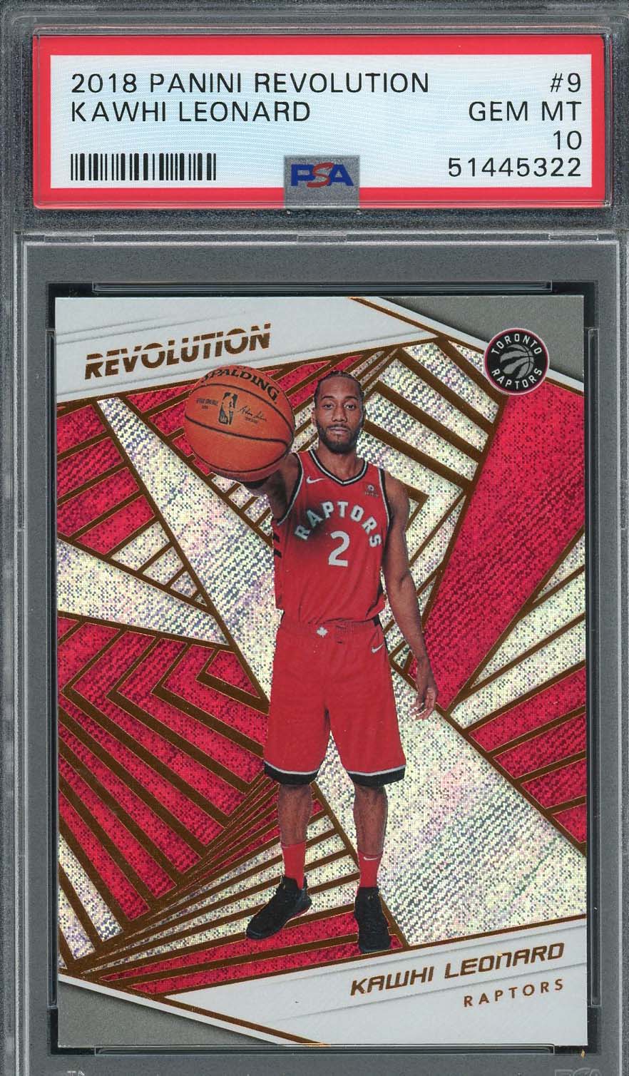 Kawhi Leonard 2018 Panini Revolution Basketball Card #9 Graded PSA 10