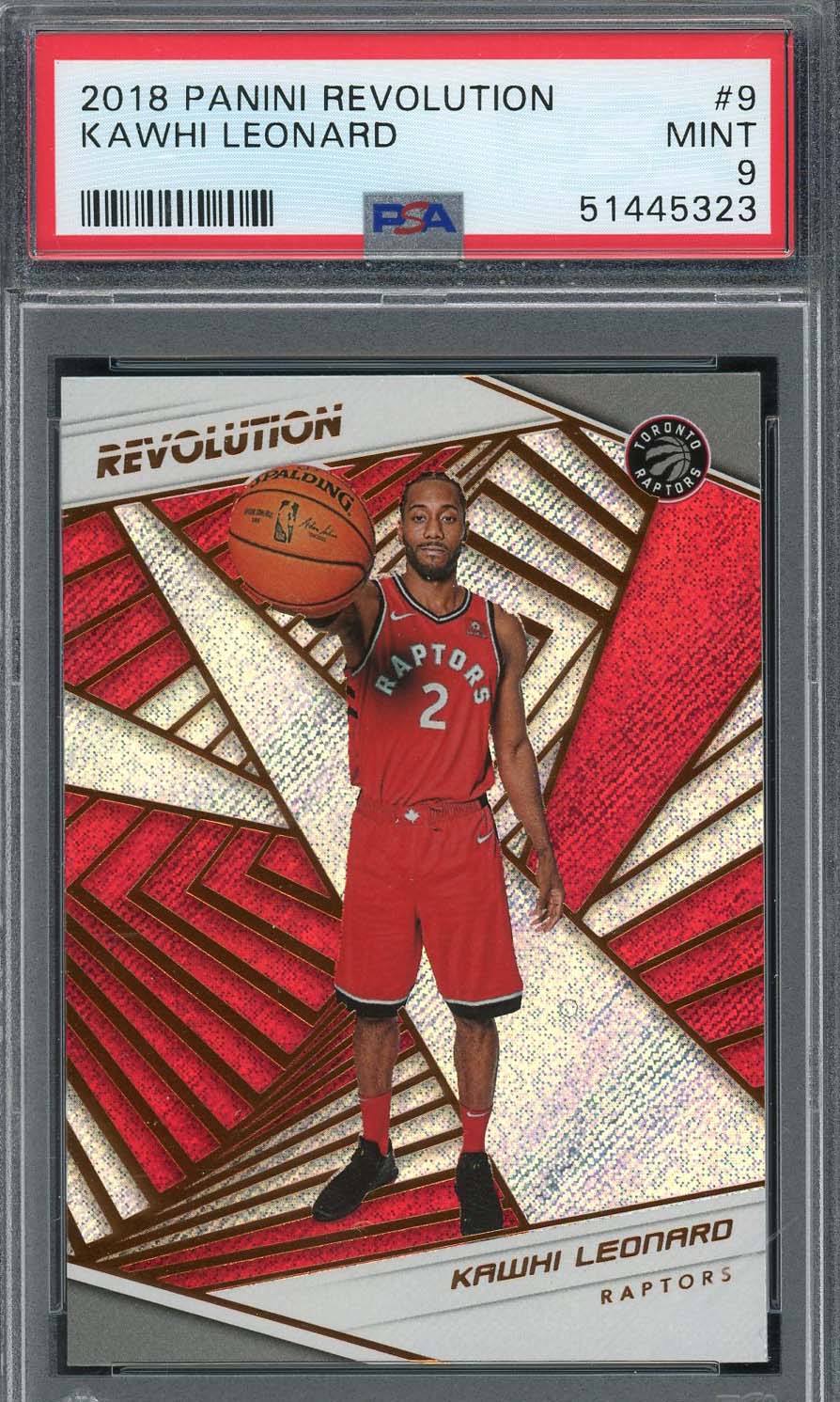 Kawhi Leonard 2018 Panini Revolution Basketball Card #9 Graded PSA 9