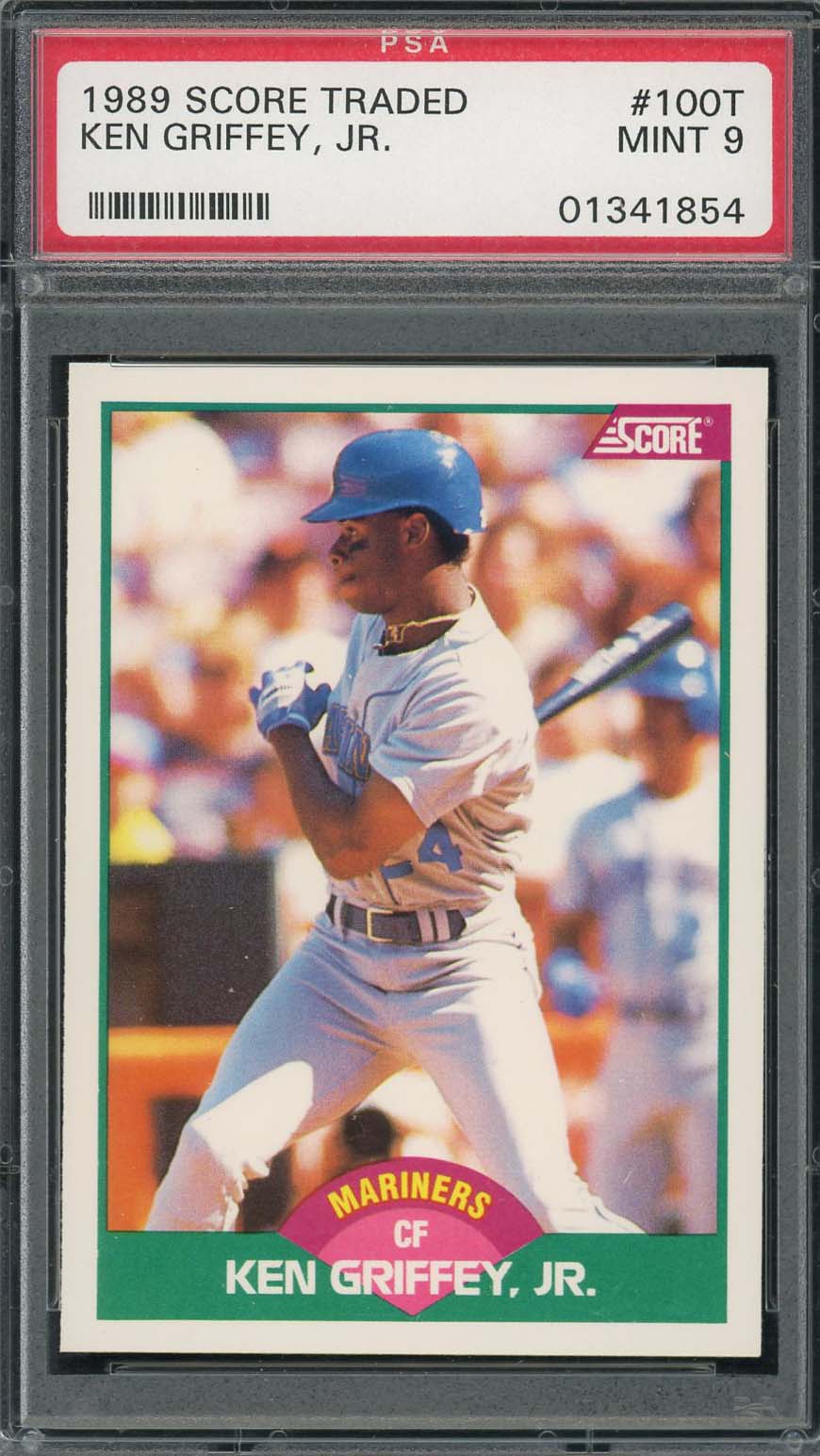 Ken Griffey Jr 1989 Topps Traded Baseball Rookie Card RC #100T Graded PSA 9 Ken Griffey Jr 1989 Topps Traded Baseball Rookie Card RC #100T Graded PSA 9