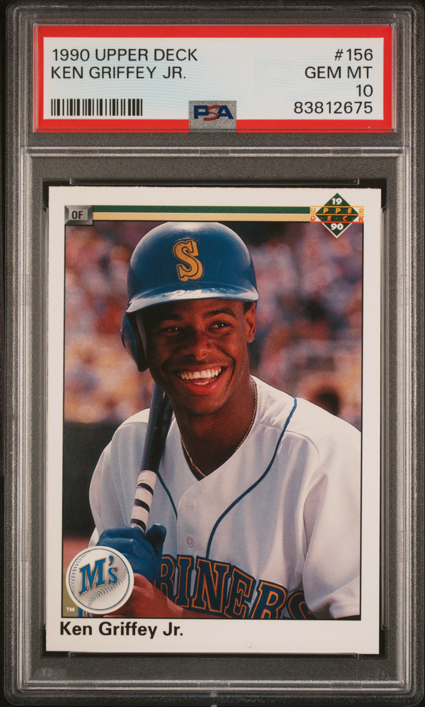 Ken Griffey Jr 1990 Upper Deck Baseball Card #156 Graded PSA 10