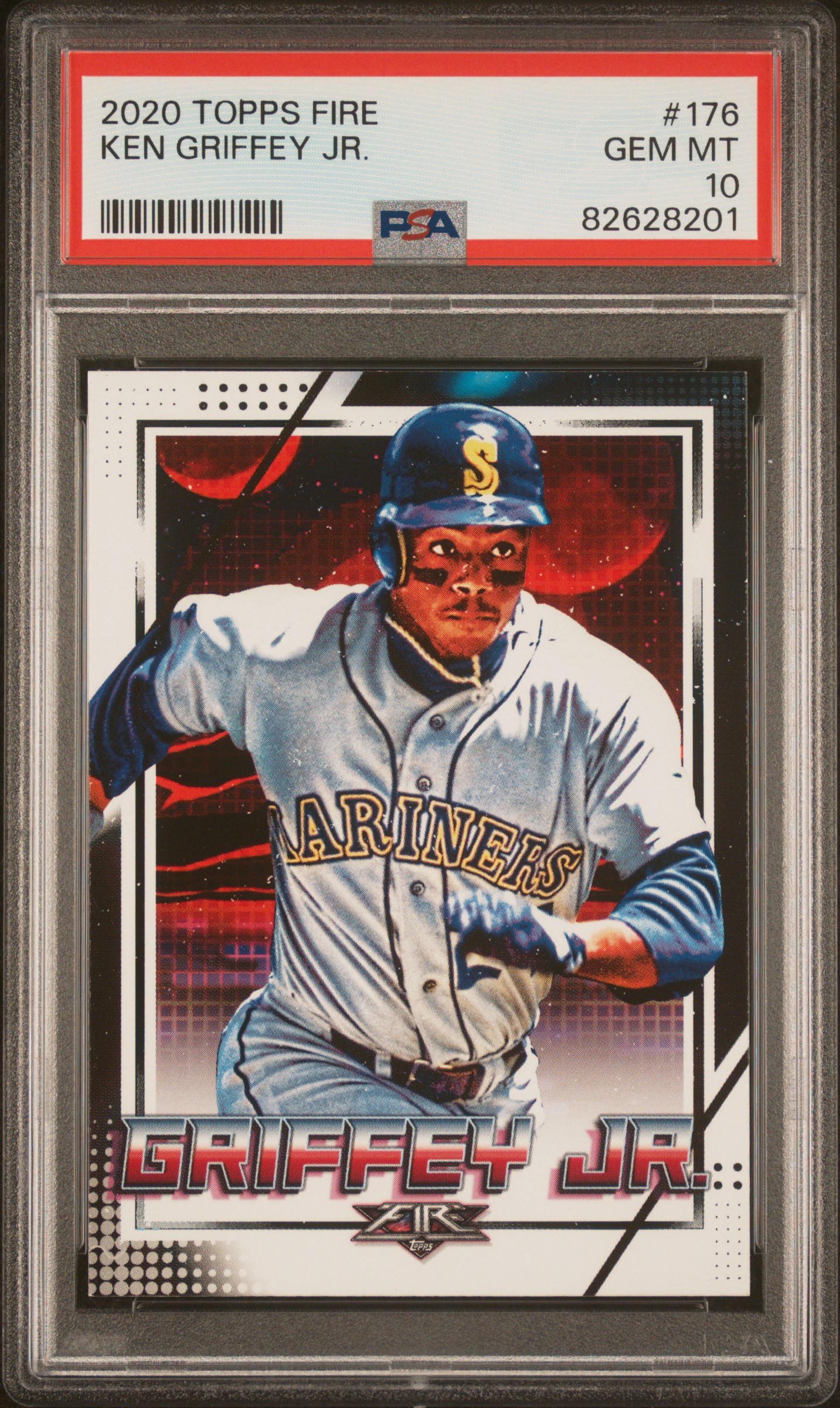 Ken Griffey Jr 2020 Topps Fire Baseball Card #176 Graded PSA 10