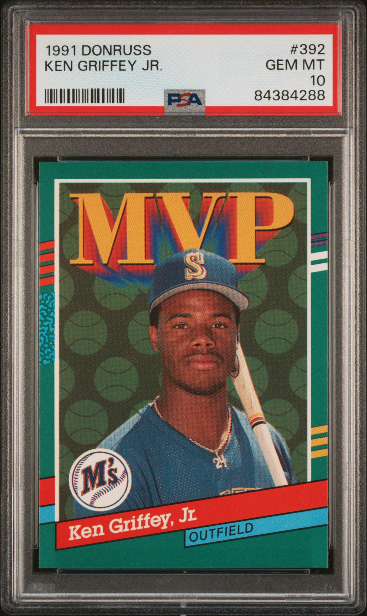 Ken Griffey Jr 1991 Donruss Baseball Card #392 Graded PSA 10