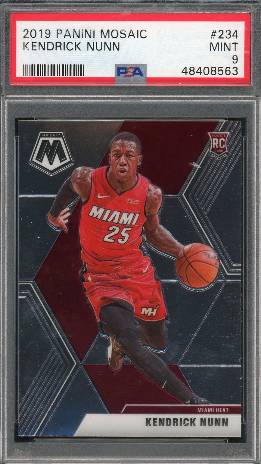 Kendrick Nunn 2019 Panini Mosaic Basketball Rookie Card RC #234 Graded PSA 9 MINT Kendrick Nunn 2019 Panini Mosaic Basketball Rookie Card RC #234 Graded PSA 9 MINT