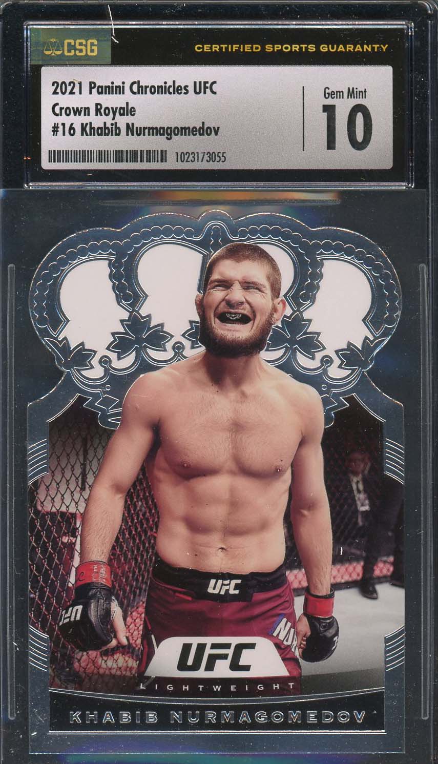 Khabib Nurmagomedov 2021 Panini Chronicles UFC Card #16 Graded CSG 10