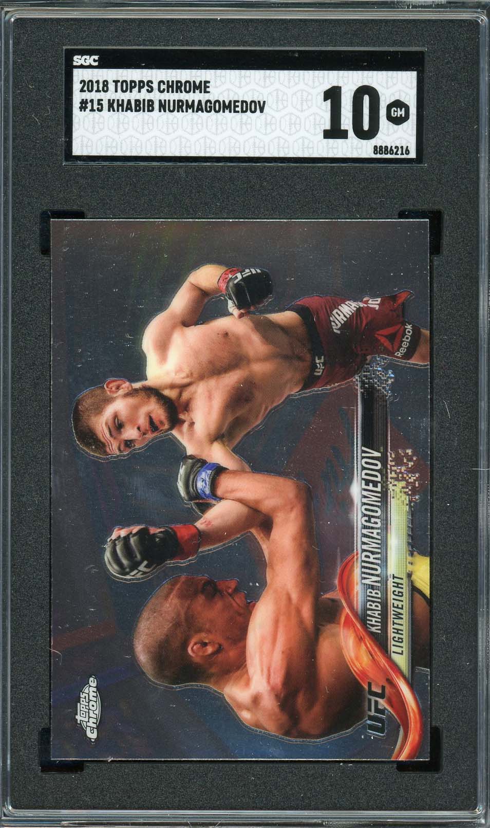 Khabib Nurmagomedov 2019 Topps Chrome UFC Card #15 Graded SGC 10