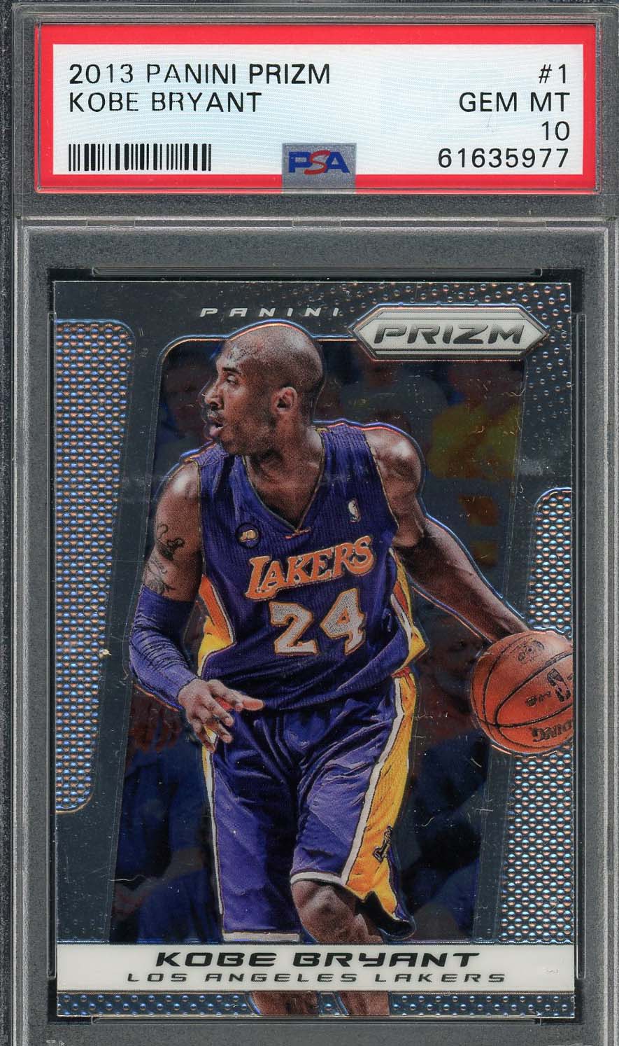 Kobe Bryant 2013 Panini Prizm Basketball Card #1 Graded PSA 10