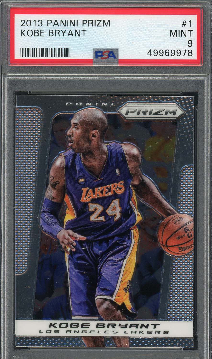 Kobe Bryant 2013 Panini Prizm Basketball Card #1 Graded PSA 9