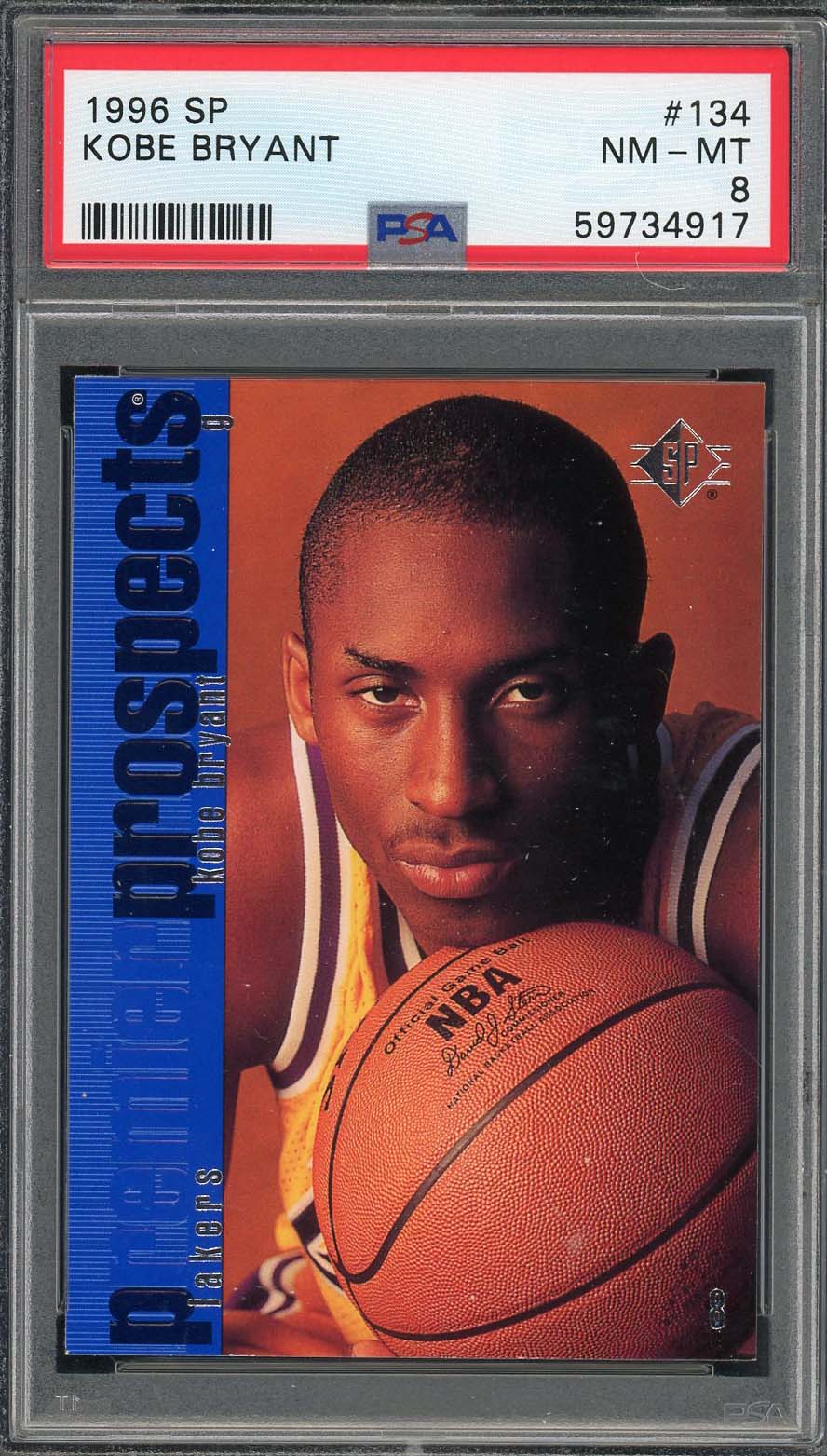 Kobe Bryant 1996 Upper Deck SP Basketball Rookie Card RC #134 Graded PSA 8 Kobe Bryant 1996 Upper Deck SP Basketball Rookie Card RC #134 Graded PSA 8
