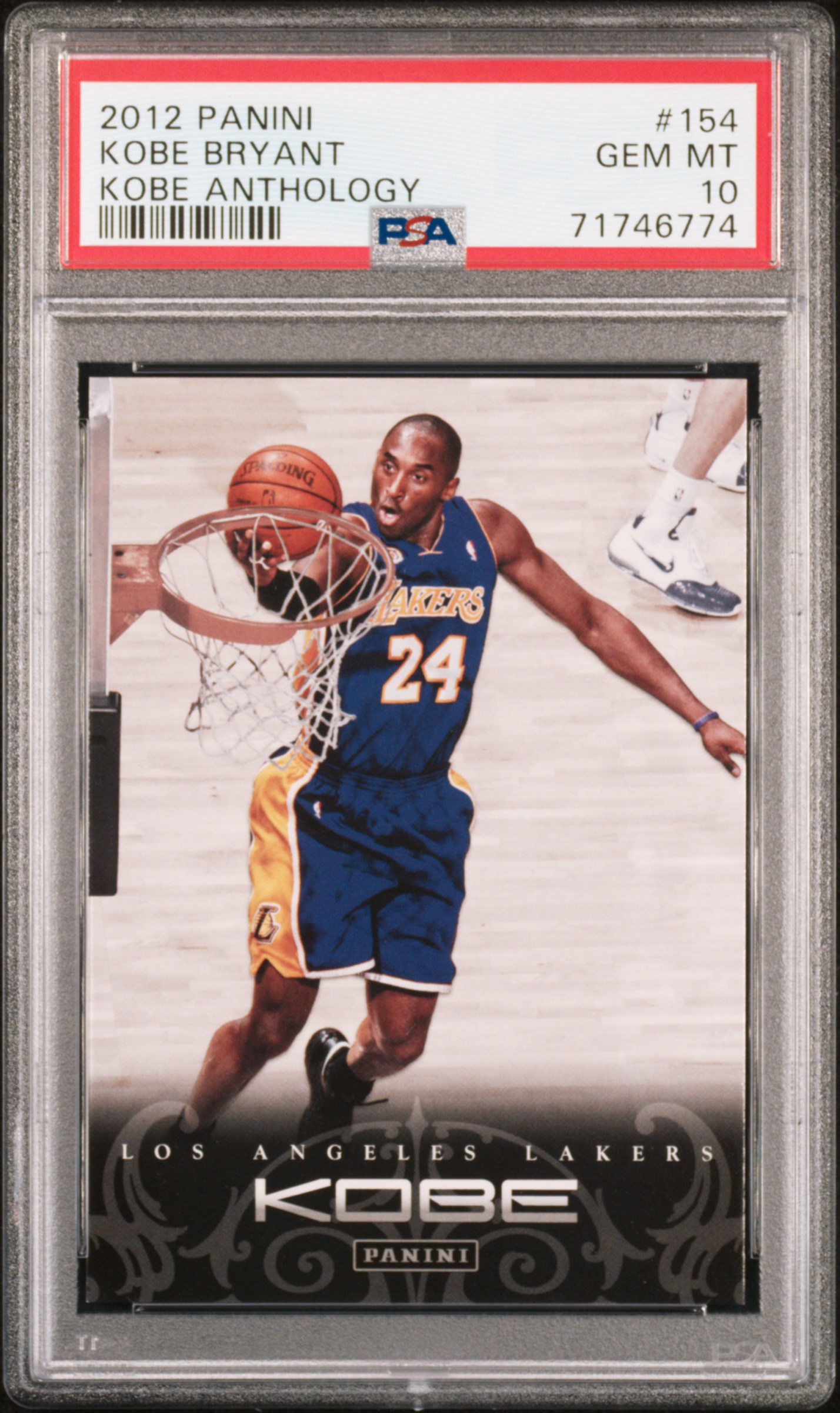 Kobe Bryant 2012 Panini Anthology Basketball Card #154 Graded PSA 10