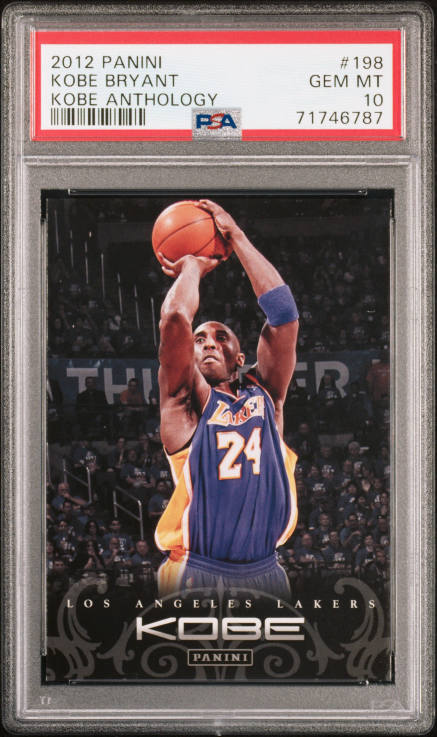 Kobe Bryant 2012 Panini Anthology Basketball Card #198 Graded PSA 10