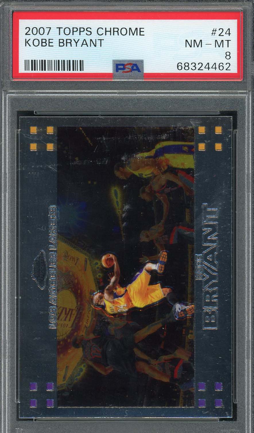 Kobe Bryant 2007 Topps Chrome Basketball Card #24 Graded PSA 8