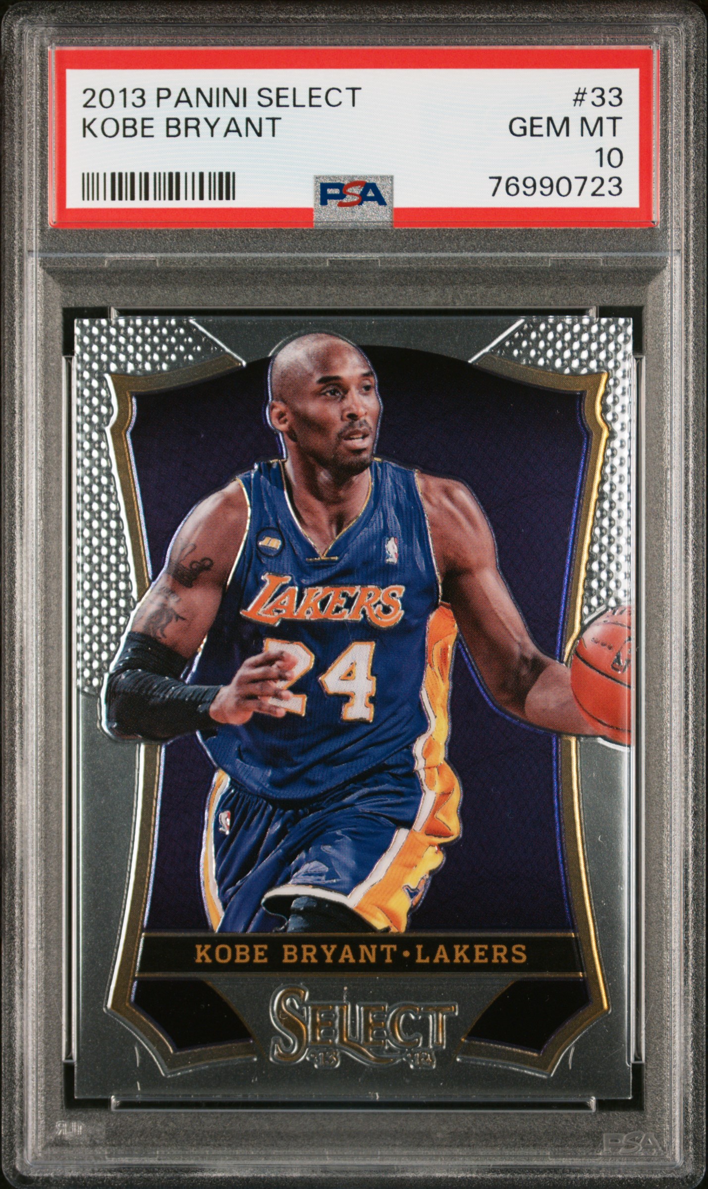 Kobe Bryant 2013 Panini Select Basketball Card #33 Graded PSA 10