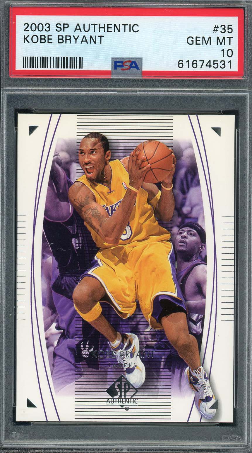 Kobe Bryant 2003 Upper Deck SP Authentic Basketball Card #35 Graded PSA 10 Kobe Bryant 2003 Upper Deck SP Authentic Basketball Card #35 Graded PSA 10