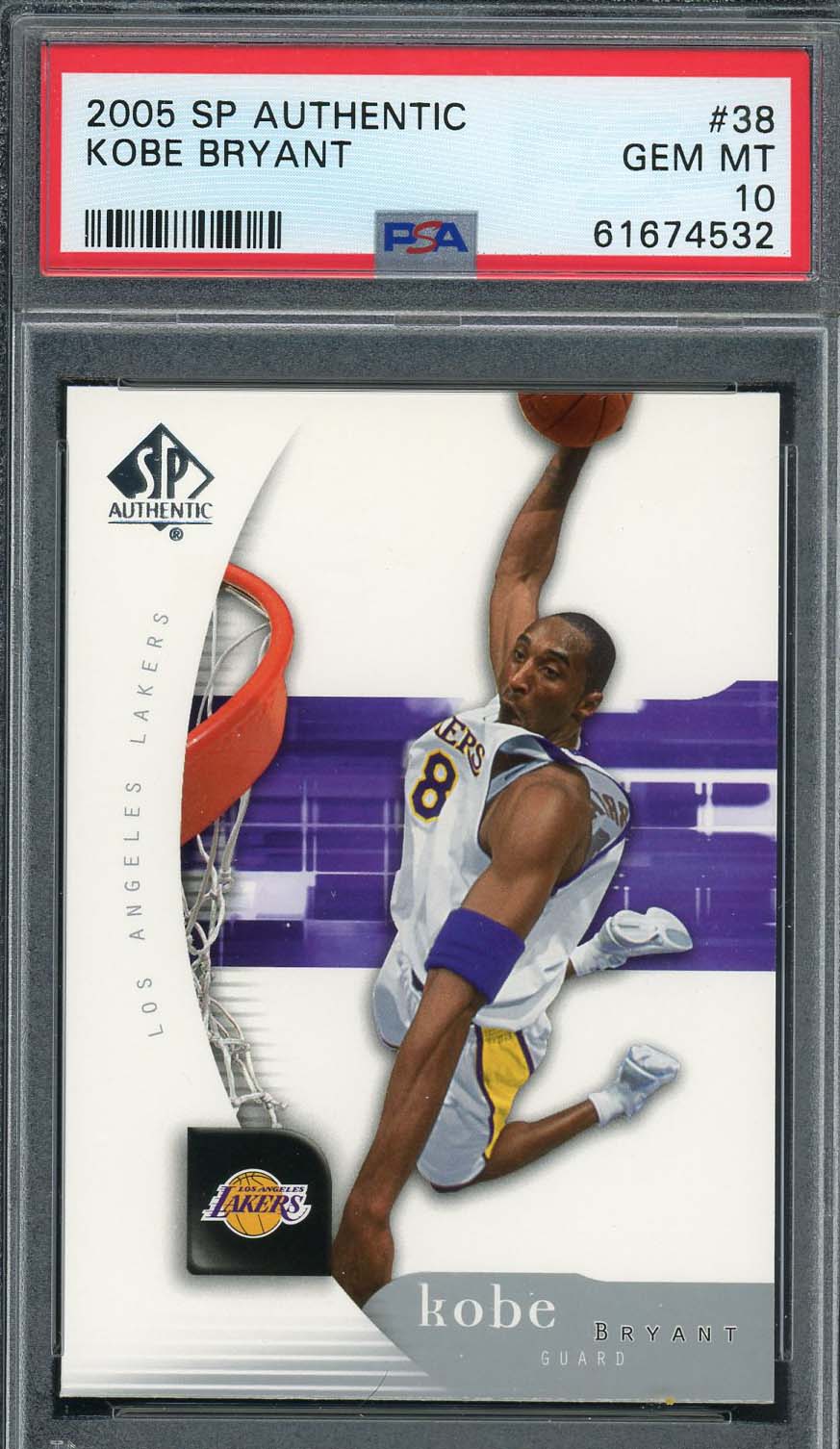 Kobe Bryant 2005 Upper Deck SP Authentic Basketball Card #38 Graded PSA 10 Kobe Bryant 2005 Upper Deck SP Authentic Basketball Card #38 Graded PSA 10