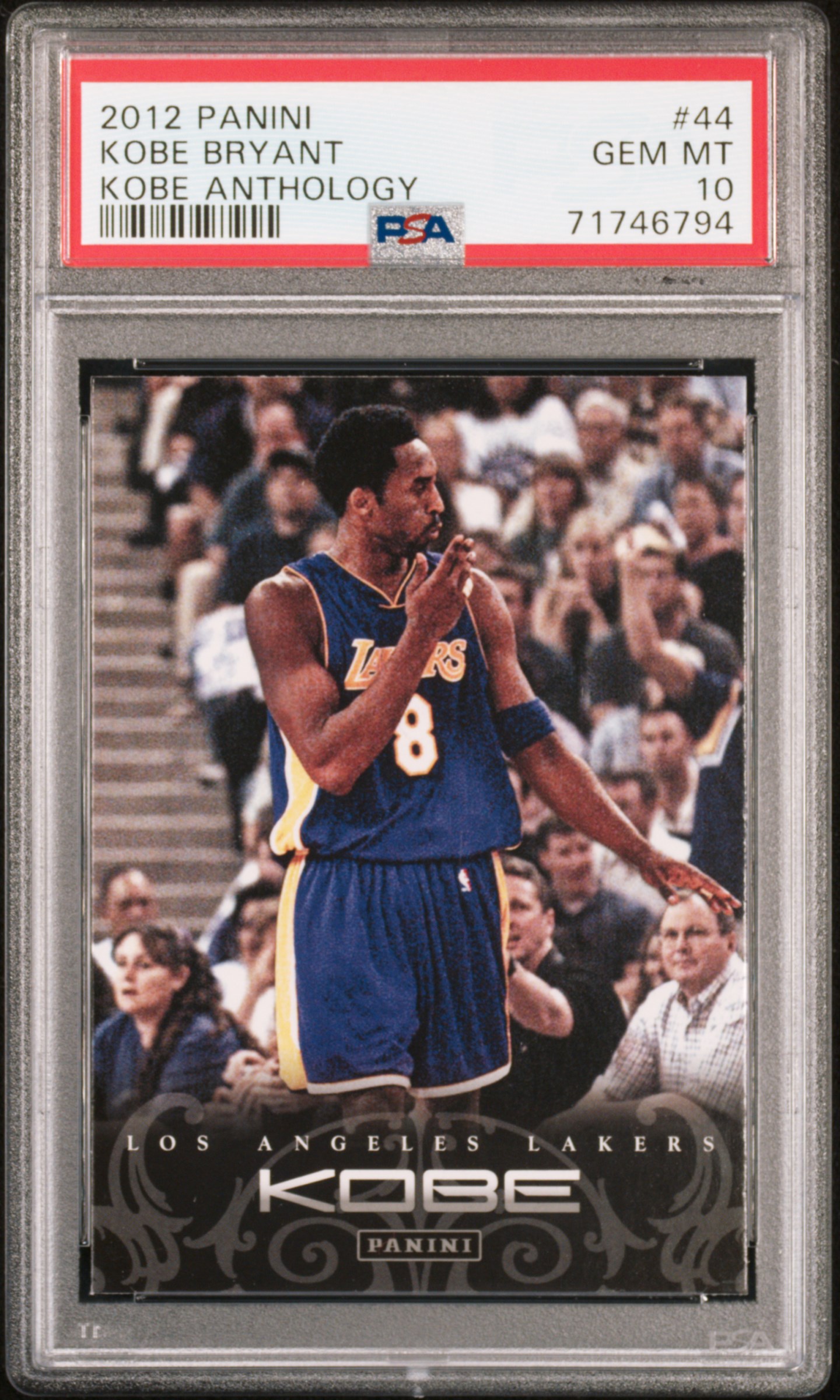Kobe Bryant 2012 Panini Anthology Basketball Card #44 Graded PSA 10