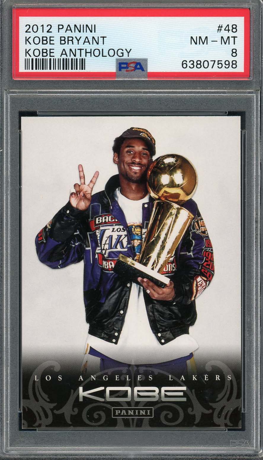 Kobe Bryant 2012 Panini Anthology Basketball Card #48 Graded PSA 8