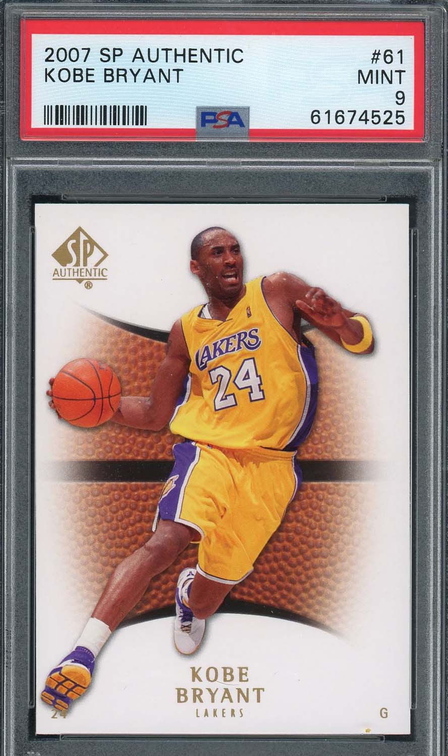 Kobe Bryant 2007 Upper Deck SP Authentic Basketball Card #61 Graded PSA 9 Kobe Bryant 2007 Upper Deck SP Authentic Basketball Card #61 Graded PSA 9