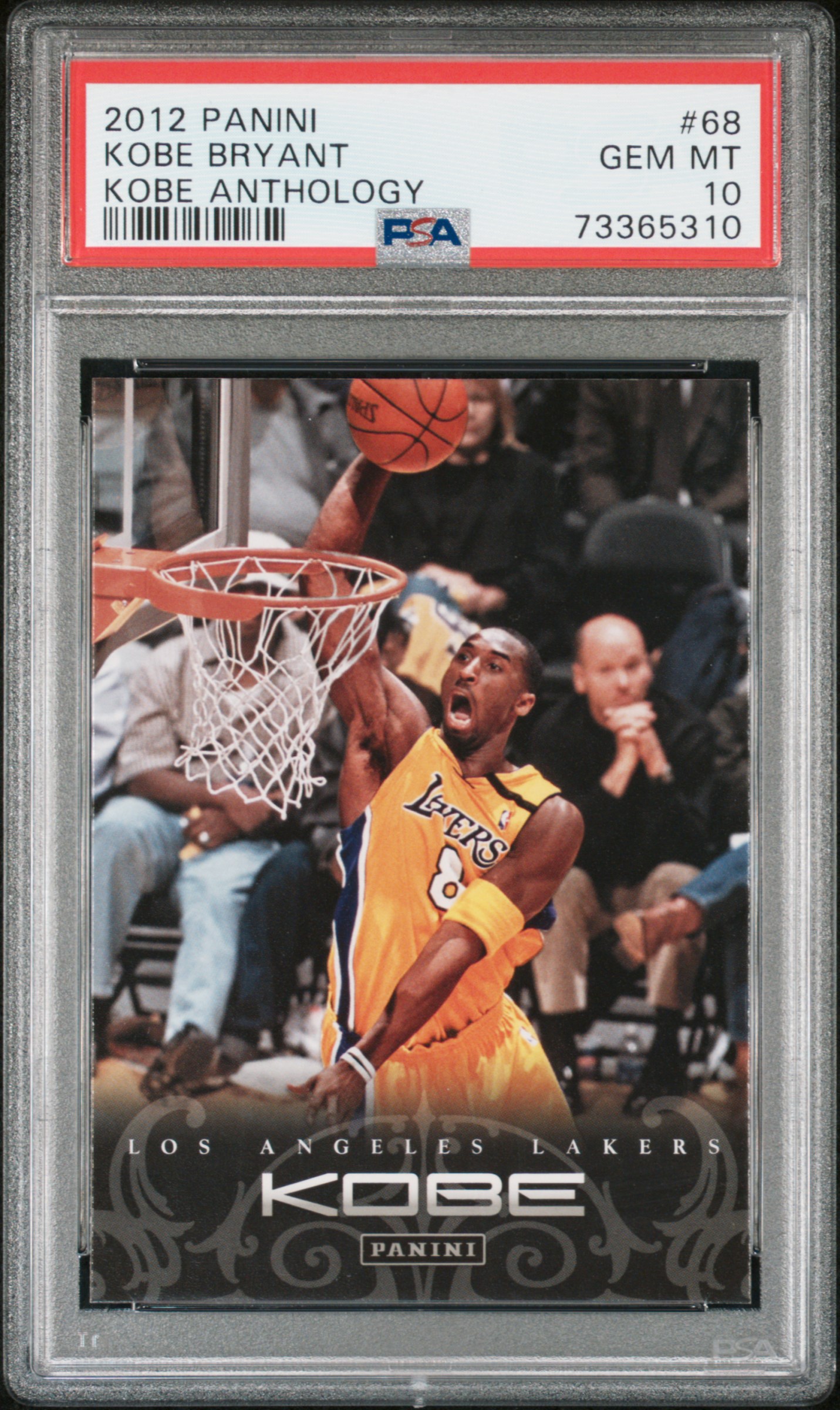 Kobe Bryant 2012 Panini Anthology Basketball Card #68 Graded PSA 10