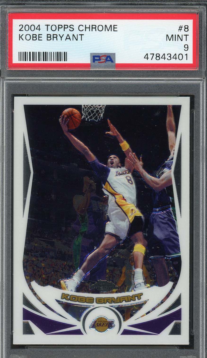 Kobe Bryant 2004 Topps Chrome Basketball Card #8 Graded PSA 9 Kobe Bryant 2004 Topps Chrome Basketball Card #8 Graded PSA 9