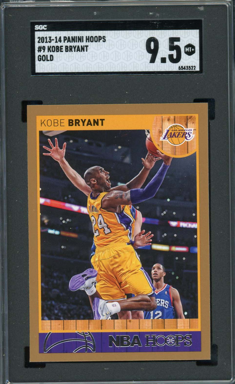 Kobe Bryant 2013-14 Panini Hoops Gold Basketball Card #9 Graded SGC 9.5