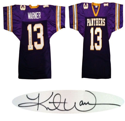 kurt warner autographed jersey