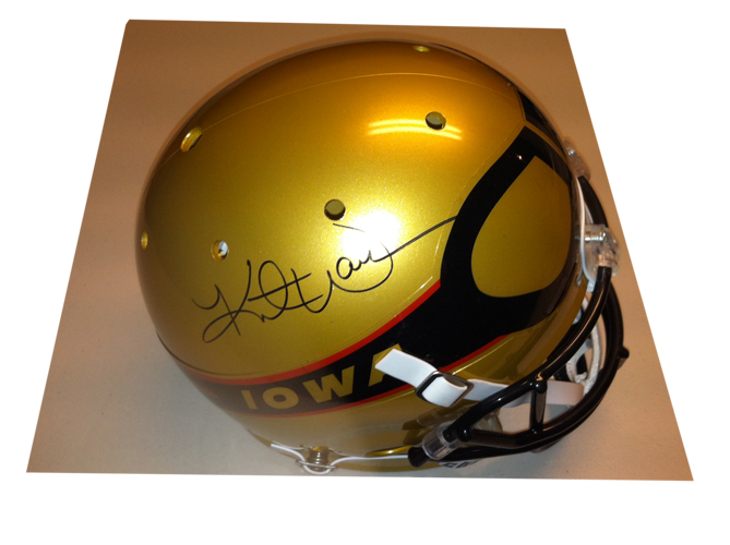 Kurt Warner Signed Iowa Barnstormers Helmet TriStar COA