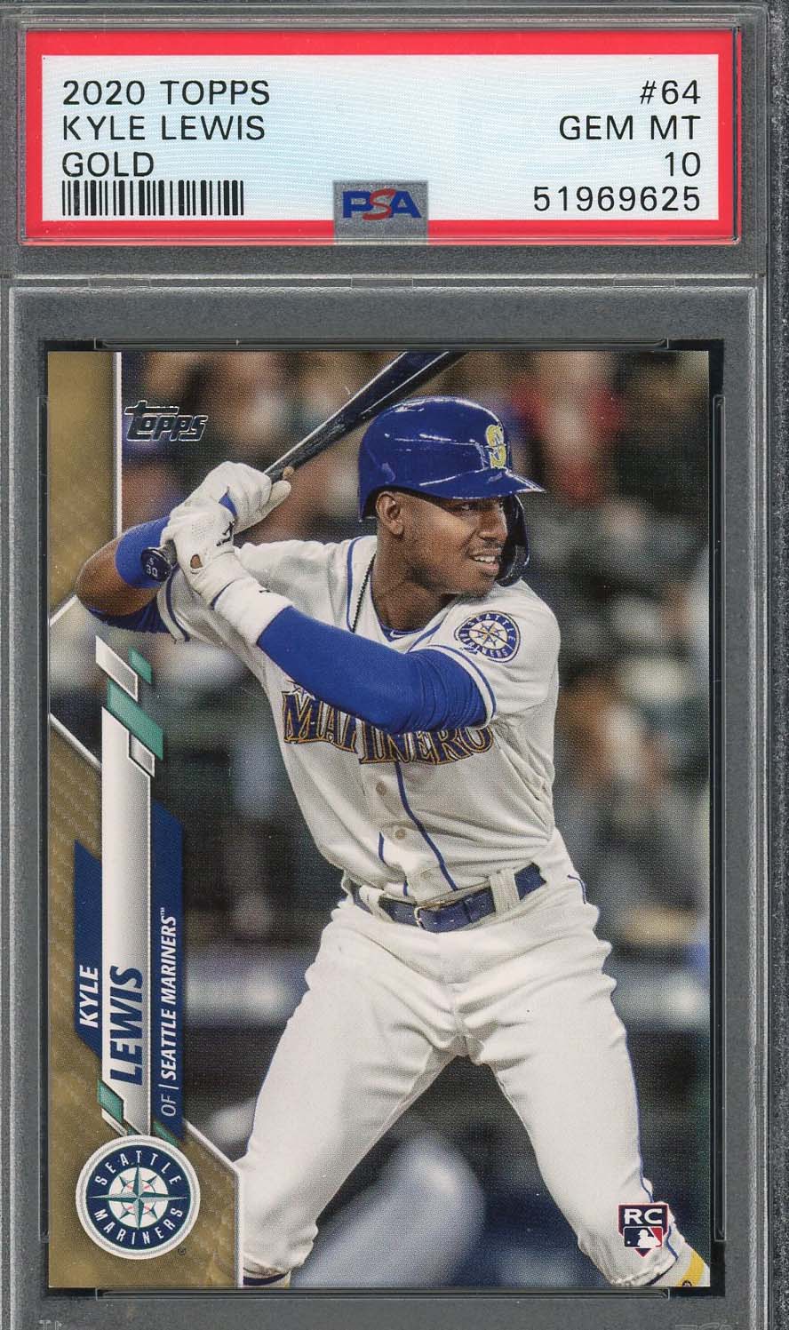 Kyle Lewis 2020 Topps Gold Baseball Rookie Card #64 PSA 10 /2020 Kyle Lewis 2020 Topps Gold Baseball Rookie Card #64 PSA 10 /2020