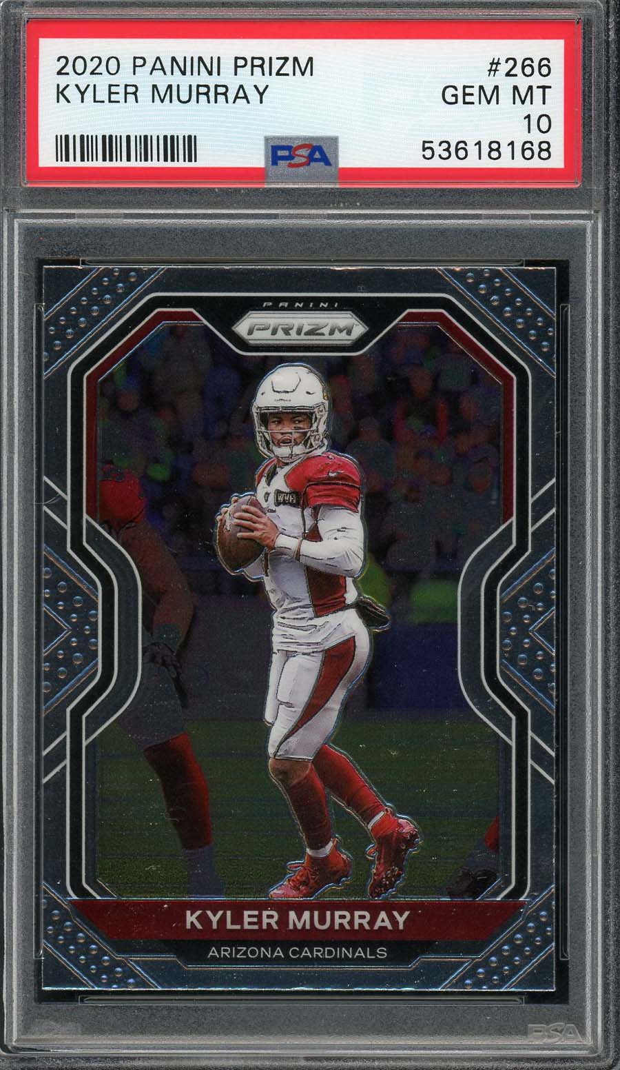 Kyler Murray 2020 Panini Prizm Football Card #266 Graded PSA 10 Kyler Murray 2020 Panini Prizm Football Card #266 Graded PSA 10