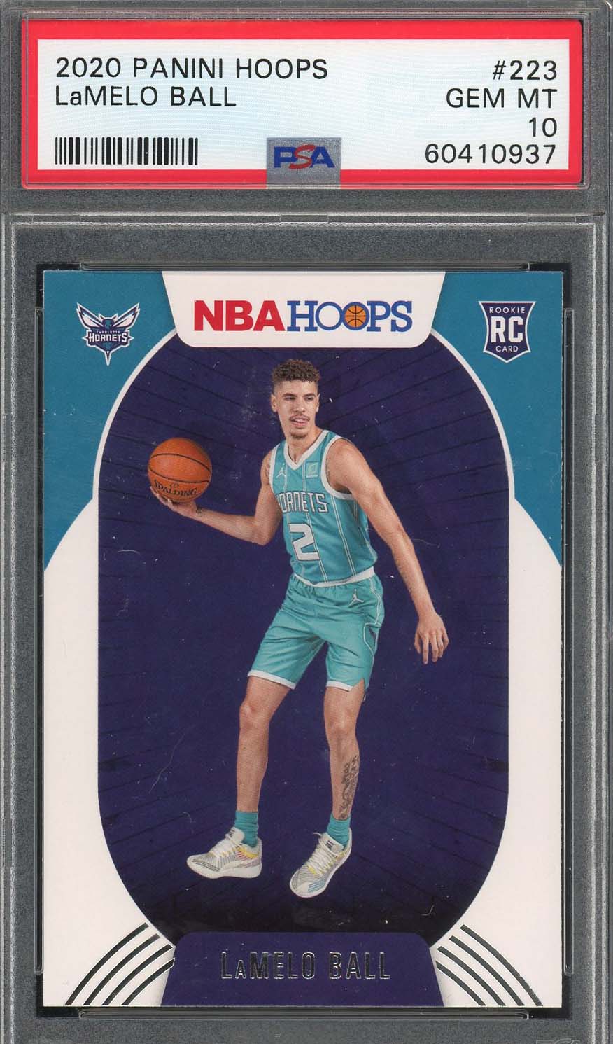 LaMelo Ball 2020 Panini Hoops Basketball Rookie Card RC #223 Graded PSA 10