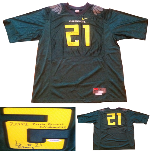LaMichael James Signed Oregon 2012 Rose Bowl Nike Jersey PSA COA