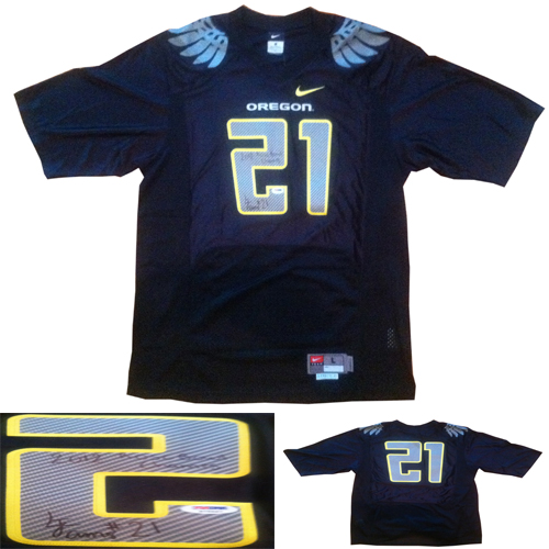 LaMichael James Signed Oregon 2012 Rose Bowl Nike Jersey PSA COA