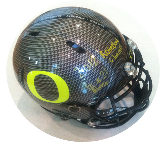 LaMichael James Signed Oregon Speed Helmet 2012 Rose Bowl PSA CO