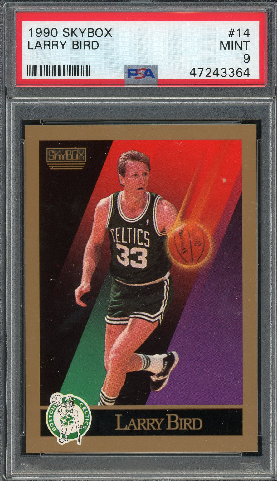 Larry Bird 1990 Skybox Basketball Card #14 Graded PSA 9 MINT Larry Bird 1990 Skybox Basketball Card #14 Graded PSA 9 MINT
