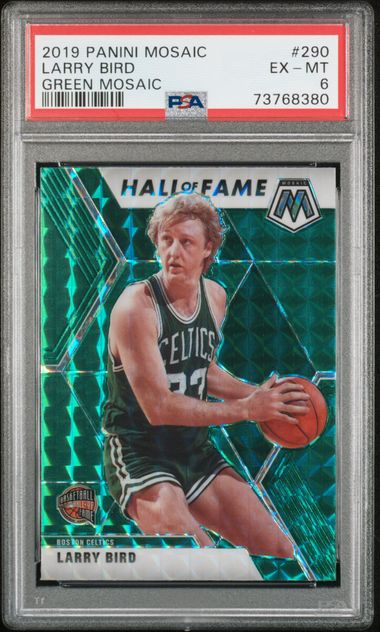 Larry Bird 2019 Panini Green Mosaic Basketball Card #290 Graded PSA 6