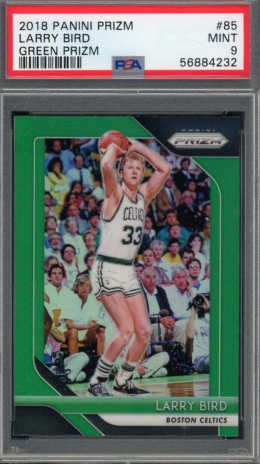 Larry Bird 2018 Panini Green Prizm Basketball Card #85 Graded PSA 9 Larry Bird 2018 Panini Green Prizm Basketball Card #85 Graded PSA 9