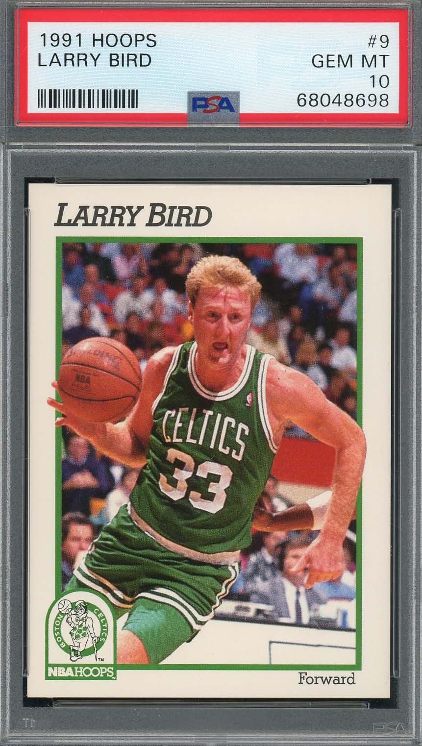 Larry Bird 1991 Hoops Basketball Card #9 Graded PSA 10