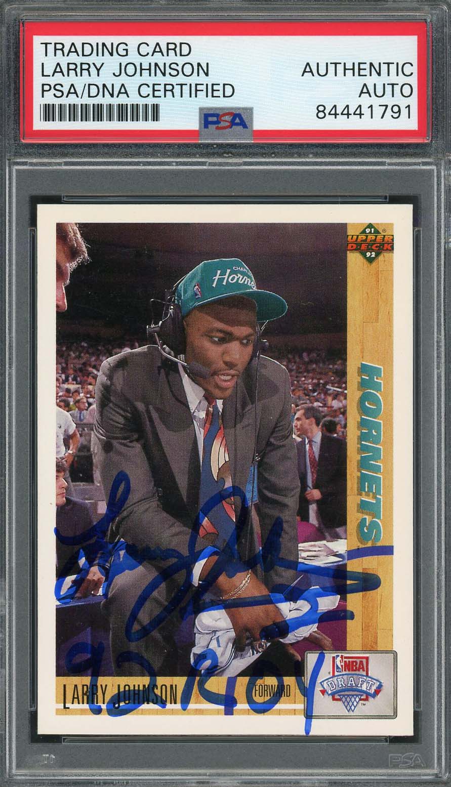 Larry Johnson Autographed 1991 Upper Deck Signed ROY Rookie Card #2 PSA DNA Larry Johnson Autographed 1991 Upper Deck Signed ROY Rookie Card #2 PSA DNA