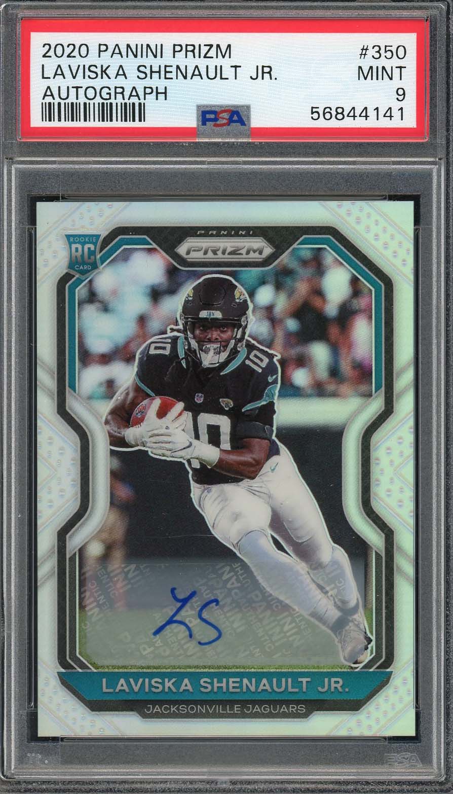 Laviska Shenault Jr 2020 Panini Prizm Silver Autograph Football Rookie Card #350 Graded PSA 9 MINT