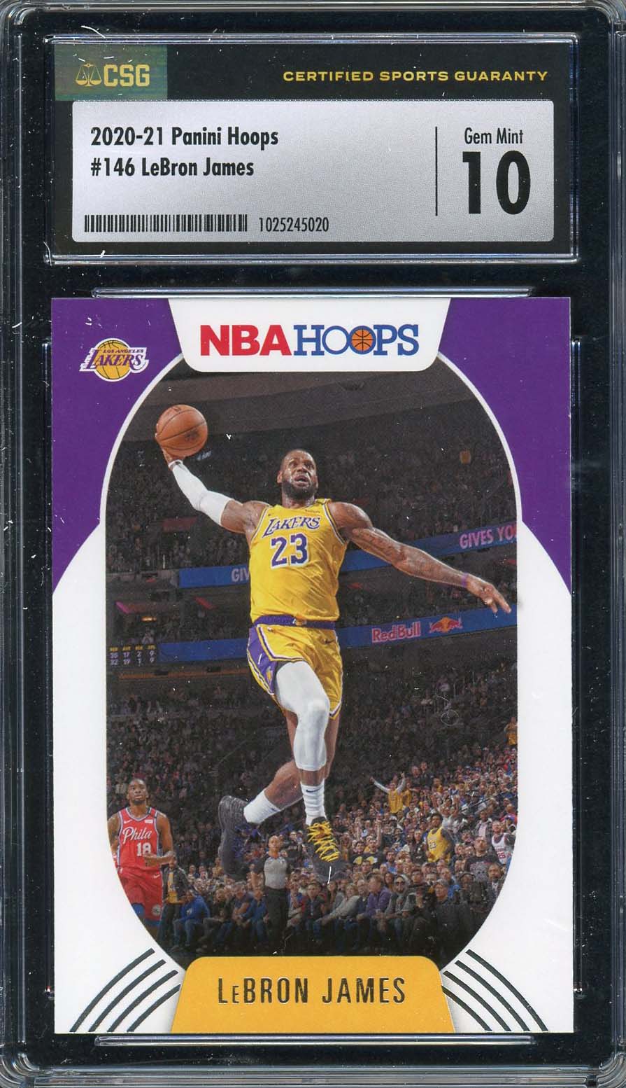 LeBron James 2020 Panini Hoops Basketball Card #146 Graded CSG 10 LeBron James 2020 Panini Hoops Basketball Card #146 Graded CSG 10