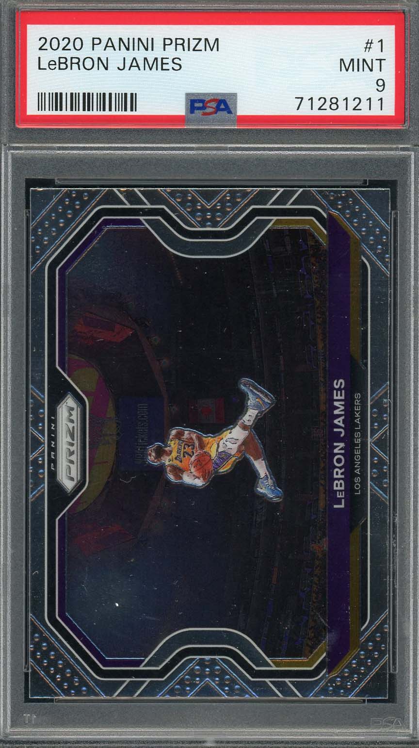 LeBron James 2020 Panini Prizm Kobe Tribute Basketball Card #1 PSA 9