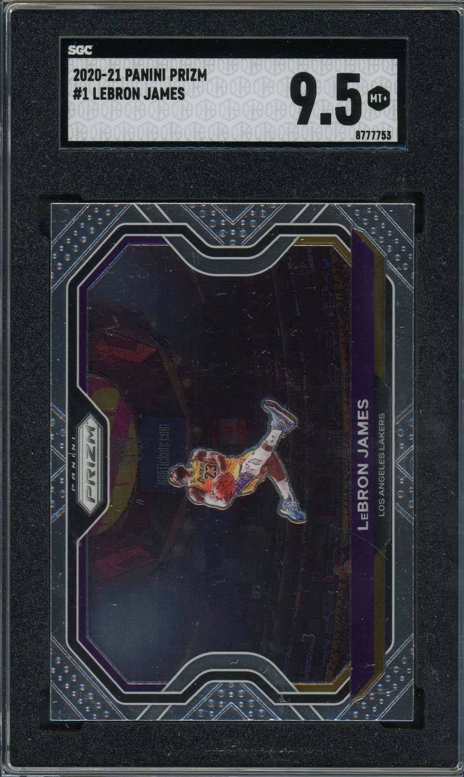 LeBron James 2020-21 Panini Prizm Kobe Tribute Basketball Card #LBJ-3 SGC 9.5 LeBron James 2020-21 Panini Prizm Kobe Tribute Basketball Card #LBJ-3 SGC 9.5