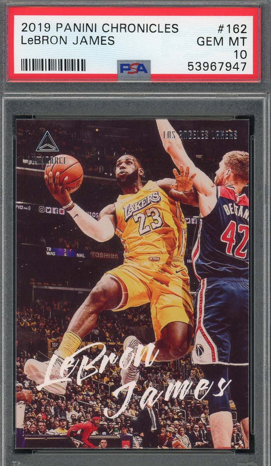 LeBron James 2019 Panini Chronicles Basketball Card #162 Graded PSA 10 LeBron James 2019 Panini Chronicles Basketball Card #162 Graded PSA 10