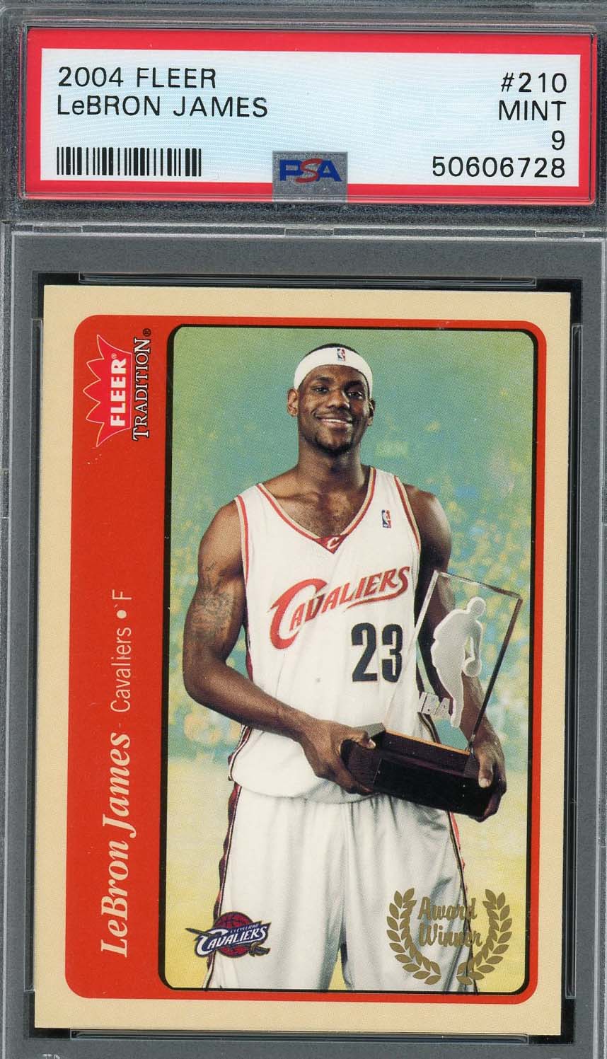 LeBron James 2004 Fleer Basketball Card #210 Graded PSA 9 LeBron James 2004 Fleer Basketball Card #210 Graded PSA 9