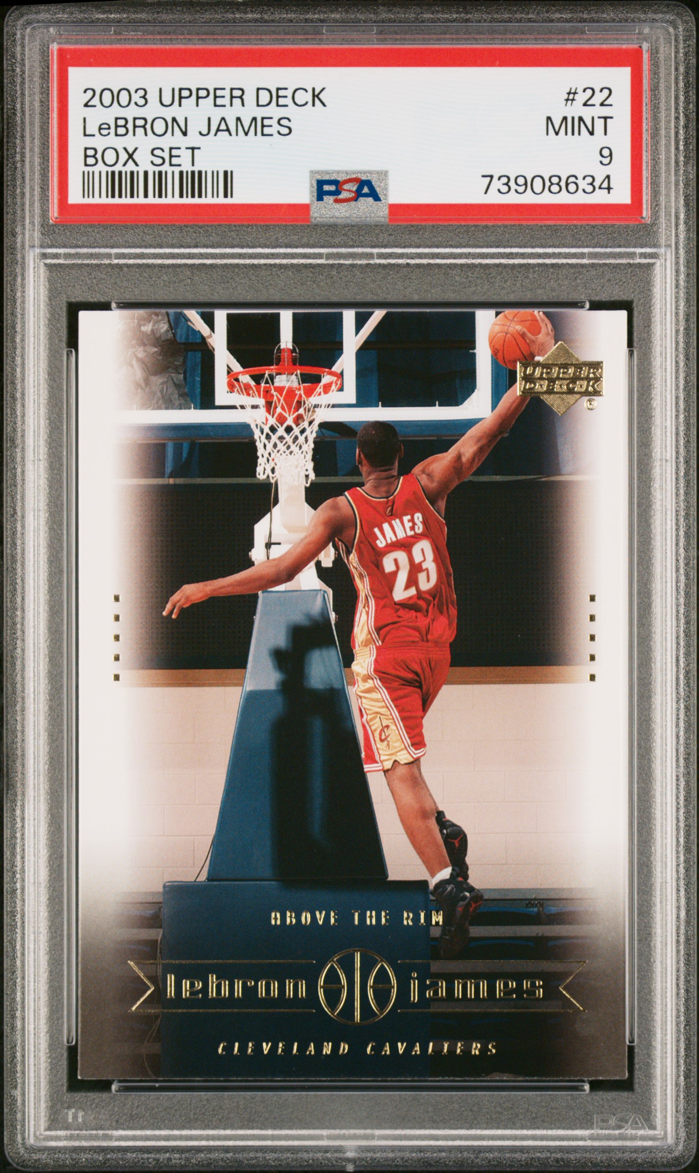 LeBron James 2003 Upper Deck Box Set Basketball Rookie Card #22 Graded PSA 9