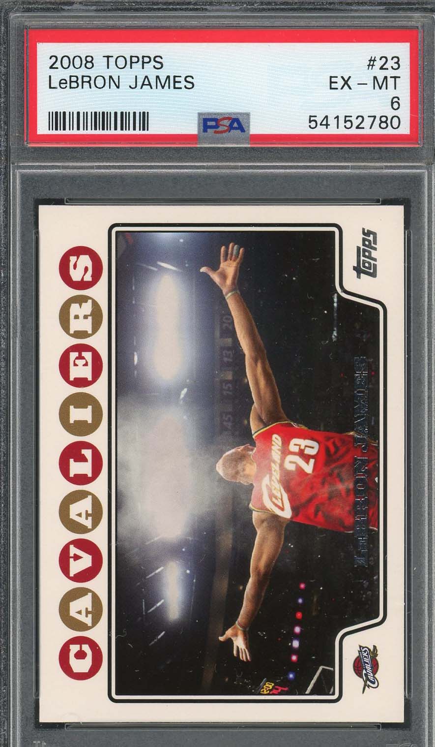 LeBron James 2008 Topps Basketball Card #23 Graded PSA 6 LeBron James 2008 Topps Basketball Card #23 Graded PSA 6