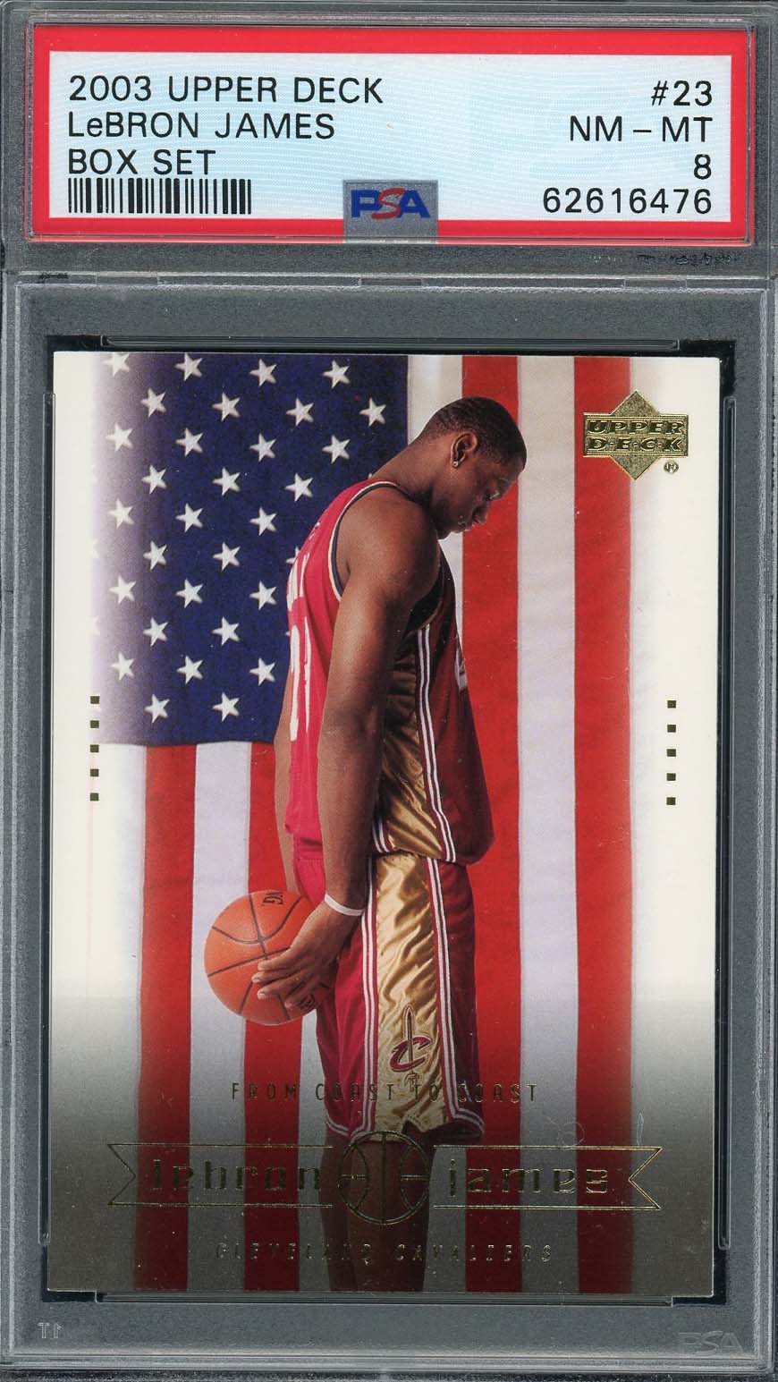 LeBron James 2003 Upper Deck Box Set Basketball Rookie Card #23 Graded PSA 8