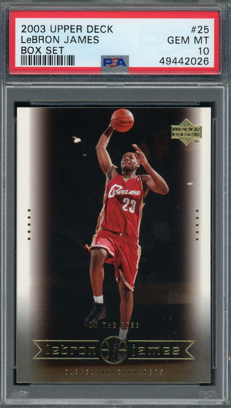LeBron James 2003 Upper Deck Box Set Rookie Basketball Card RC #25 Graded PSA 10