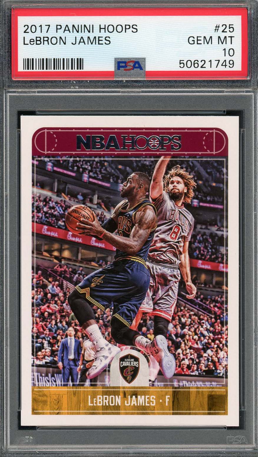 LeBron James 2017 Panini Hoops Basketball Card #25 Graded PSA 10 LeBron James 2017 Panini Hoops Basketball Card #25 Graded PSA 10