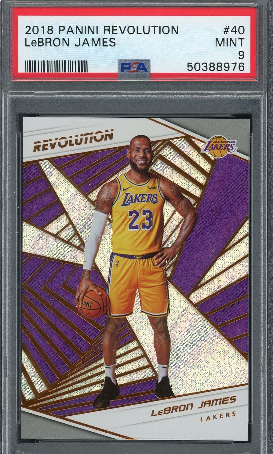 LeBron James 2018 Panini Revolution Basketball Card #40 Graded PSA 9 MINT