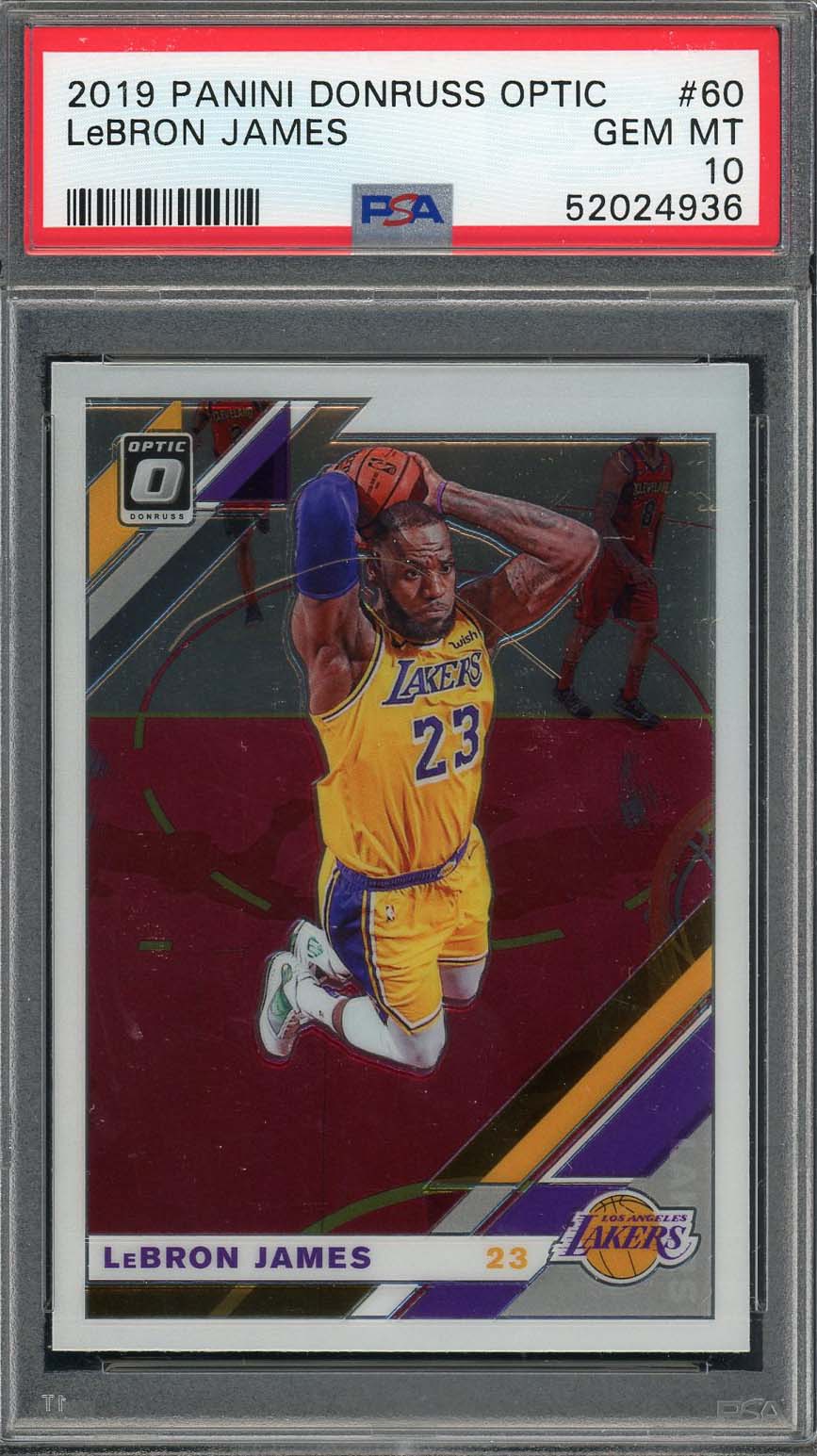 LeBron James 2019 Panini Donruss Optic Basketball Card #60 Graded PSA 10 LeBron James 2019 Panini Donruss Optic Basketball Card #60 Graded PSA 10